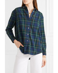 Madewell Ex Boyfriend Checked Cotton Flannel Shirt