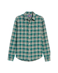 Teal Check Flannel Long Sleeve Shirt