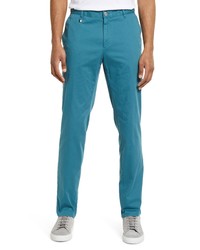 BOSS Genius Slim Fit Stretch Trousers In Turquoise At Nordstrom