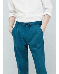 Mango Outlet Pleated Crop Chinos