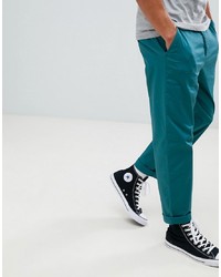 ASOS DESIGN Relaxed Chinos In Teal