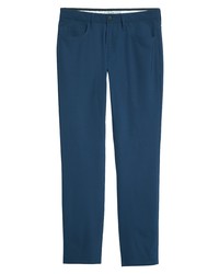 Emporio Armani Solid Stretch Five Pocket Pants In Solid Dark Blue At Nordstrom