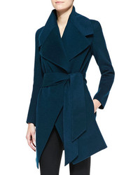 Donna Karan Self Belted Cashmere Wrap Coat