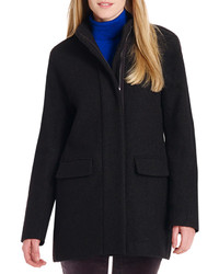 Jones New York Wool Coat With Short Zip Front