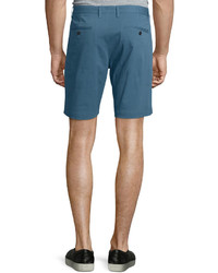 Theory Zaine S Witten Flat Front Shorts Turquoise