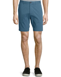 Theory Zaine S Witten Flat Front Shorts Turquoise