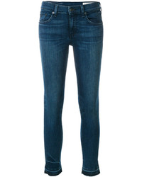 Teal Cotton Skinny Jeans