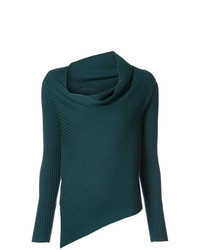 Teal Cowl-neck Sweater