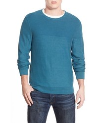 1901 Trim Fit Washed Textured Crewneck Sweater