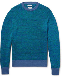 Richard James Birdseye Linen And Cotton Blend Sweater