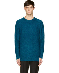 Richard Nicoll Blue Teal Marled Mohair Oversized Sweater