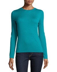 Neiman Marcus Cashmere Modern Crewneck Sweater