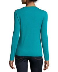 Neiman Marcus Cashmere Modern Crewneck Sweater