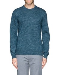 Nobrand Elbow Patch Crew Neck Knit Sweater