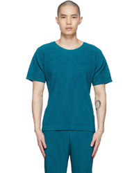 Homme Plissé Issey Miyake Blue Polyester T Shirt