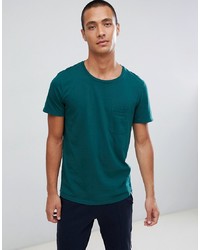 Tom Tailor Crew Neck T Shirt With Pocket In Green