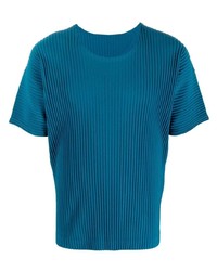 Homme Plissé Issey Miyake Pleated Round Neck T Shirt