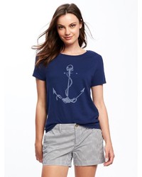 Old Navy Relaxed Graphic Crew Neck Tee For