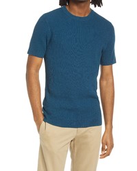 Open Edit Short Sleeve Rib Sweater Tee In Teal Dive At Nordstrom