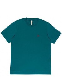 Paul Smith Teal Embroidered Red Ear Logo T Shirt