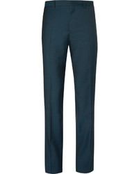 Paul Smith Ps By Petrol Slim Fit Wool And Mohair Blend Trousers