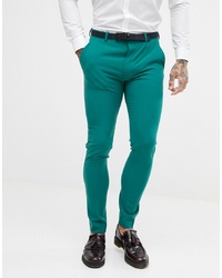 ASOS DESIGN Super Skinny Suit Trousers In Green