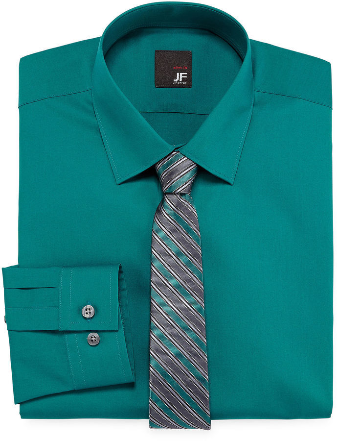 Зеленый галстук с рубашкой - 84 фото