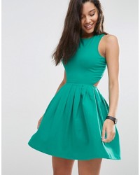 Asos Collection Mini Skater Dress With Cross Back