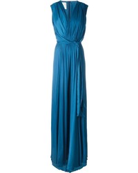 Cédric Charlier Front Tie Strap Tail Long Dress
