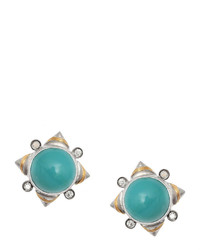 Coomi Vitality Turquoise Diamond Stud Earrings