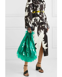 Dries Van Noten Pvc Embellished Tulle And Canvas Tote