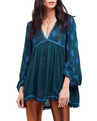 Teal Embroidered Blouse