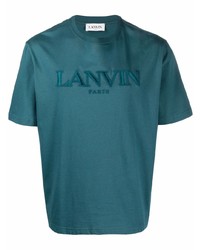 Lanvin Embroidered Logo Cotton T Shirt