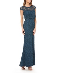 JS Collections Blouson Bodice Lace Gown