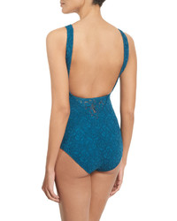 Fuzzi Embroidered Lace One Piece Swimsuit