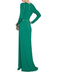 Elie Saab Jersey Gown With Side Slit