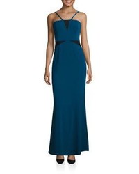 Laundry by Shelli Segal Mesh Insert Gown