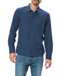 Paige Cooper Solid Button Up Flannel Shirt