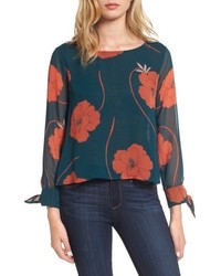 Cupcakes And Cashmere Josette Floral Top