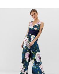 Paper Dolls Petite Culotte Wide Leg Jumpsuit With In Floral Print