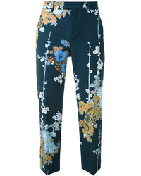 Pt01 Floral Print Cropped Trousers