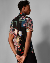 Ted Baker Floral Geo Print Cotton Shirt