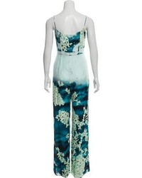 Misha Nonoo Printed Silk Jumpsuit W Tags