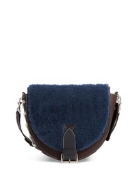 Teal Fur Crossbody Bag