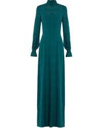 Saloni Mary Long Sleeved Fil Coup Silk Gown