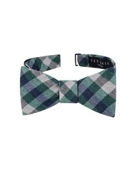 Teal Gingham Bow-tie