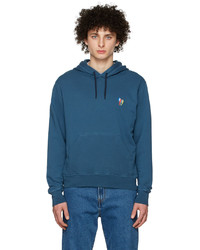 Ps By Paul Smith Blue Organic Cotton Hoodie