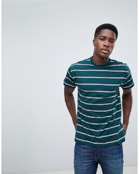 New Look Retro Stripe T Shirt In Green