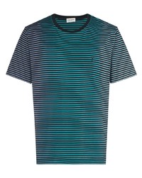 Saint Laurent Striped Logo T Shirt