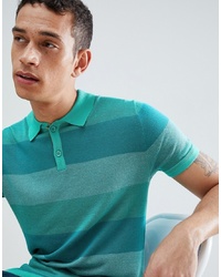 United Colors of Benetton Knitted Polo In Bold Stripe
